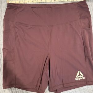 Reebok Women’s Athletic Shorts with Side Pockets - Plum